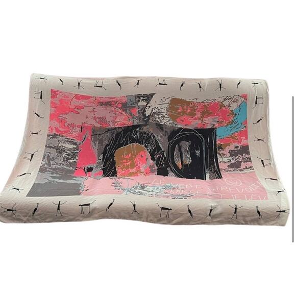 NWT Volt Design No375 HALO Sheer Art Design Inspired Printed Scarf Wrap 37”x 55” - Picture 5 of 13